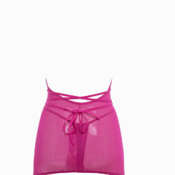 Pink Garter Dress Wrap Around  Skinny Straps
