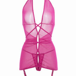Pink Garter Dress Wrap Around  Skinny Straps