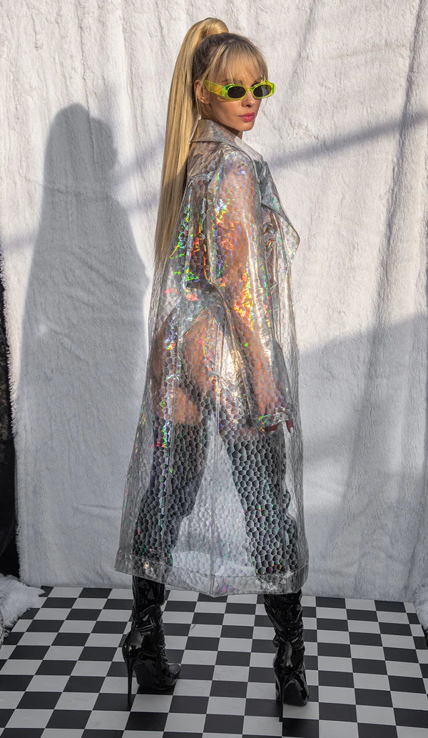 TRANSPARENT TRENCH COAT - UNISEX