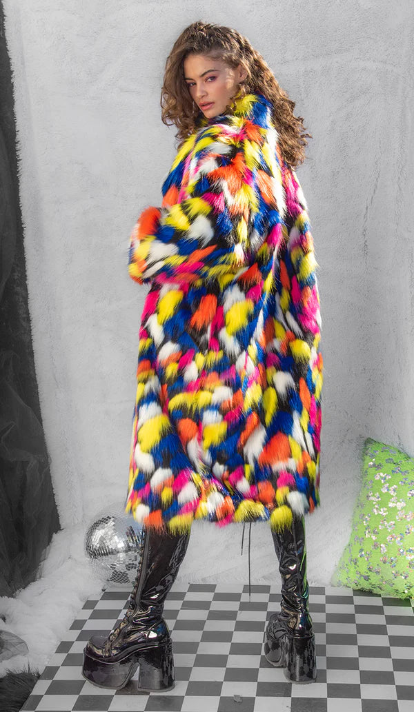 UNISEX FAUX FUR MID-LENGTH COAT