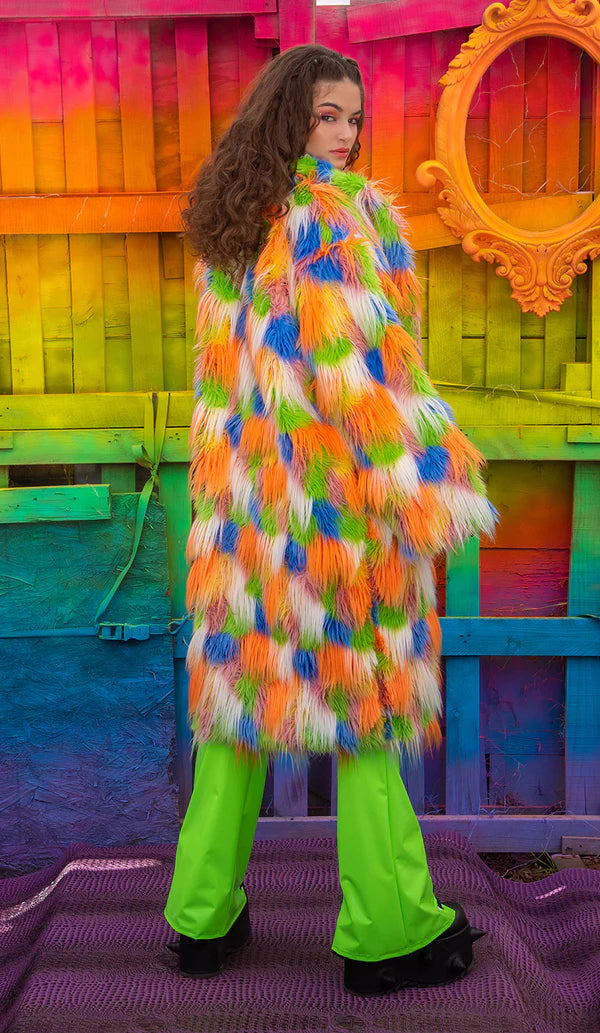 UNISEX FAUX FUR MID-LENGTH COAT