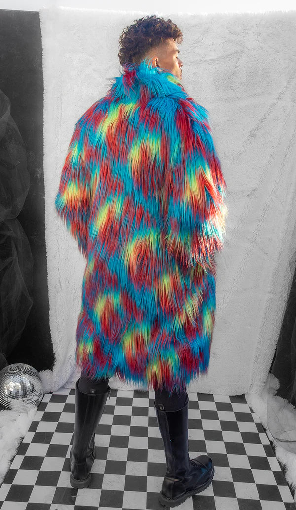 UNISEX FAUX FUR MID-LENGTH COAT