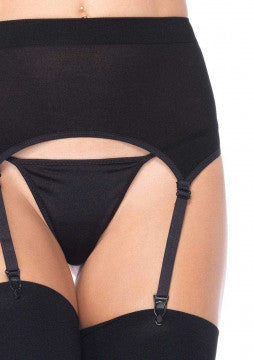 Garter Belt and Stocking - Queen - Black