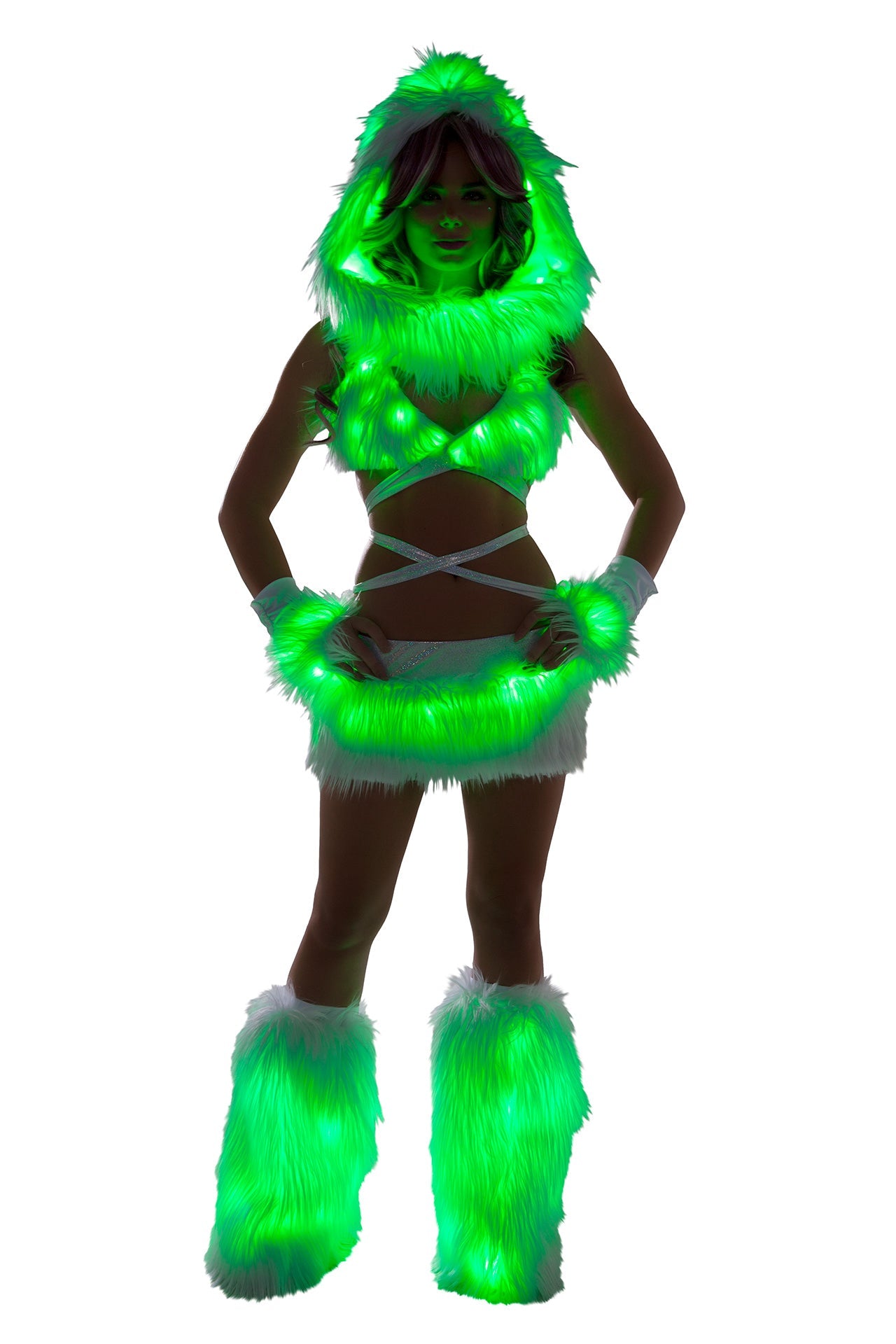 FAUX FUR LIGHT-UP LEGWARMERS - FF429