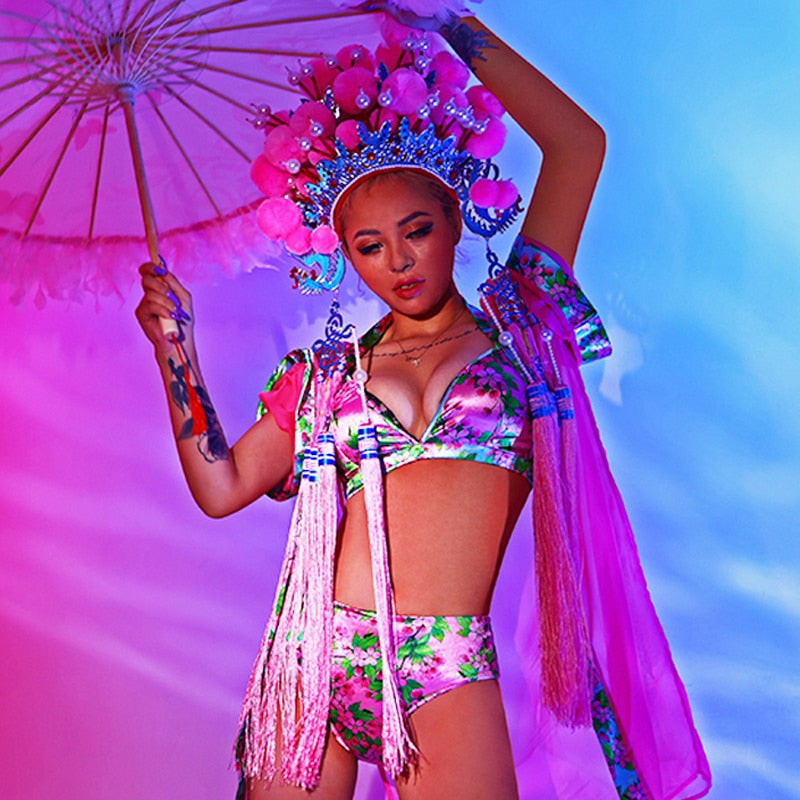 Sexy Nightclub DJ Chinese  Costume
